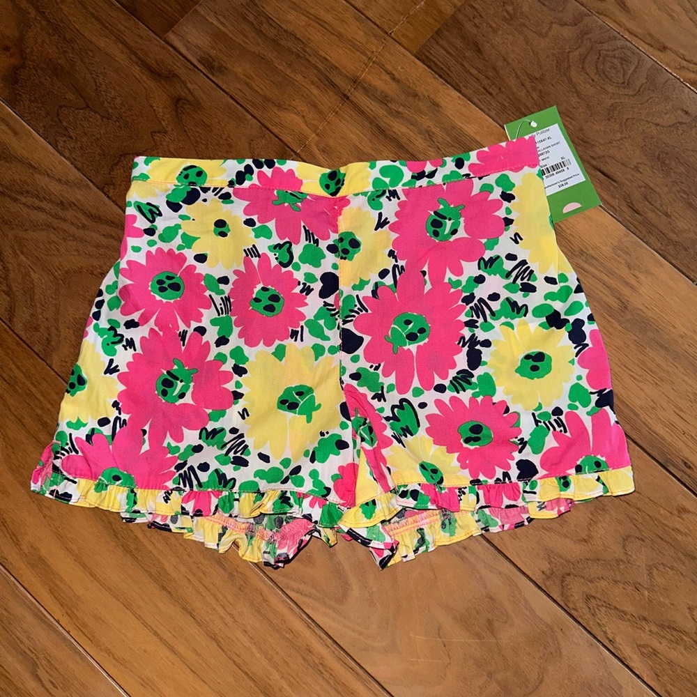 Lilly Pulitzer Pink and Yellow Floral High Waist Shorts